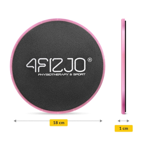 Dyski poślizgowe do ćwiczeń SLIDE 2 szt. różowe