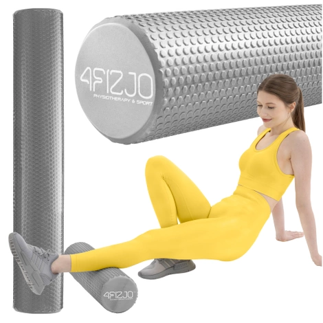 Wałek do masażu z wypustkami CARE+ 90 cm szary