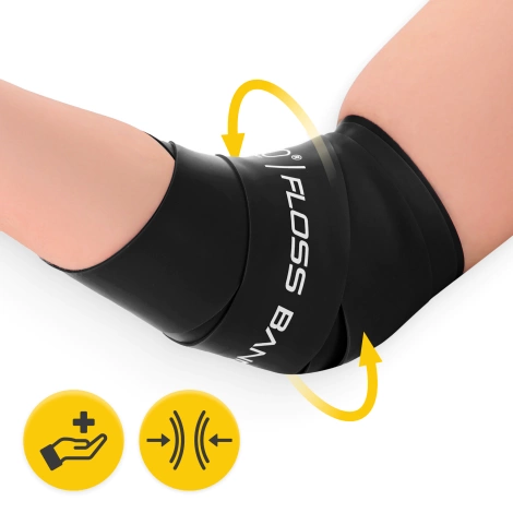 Taśma rehabilitacyjna do ćwiczeń FLOSS BAND 1,5 mm czarna