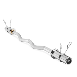 Gryf olimpijski lekko łamany 120 cm z łożyskami - 10 kg