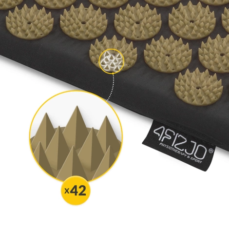 Duża mata do akupresury z poduszką klasyczna XL czarna