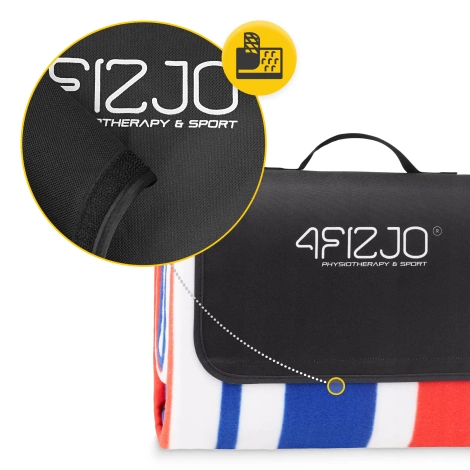 Koc piknikowy plażowy z izolacją 200 x 200 cm paski