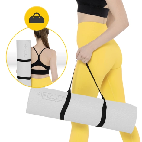 Mata do ćwiczeń i jogi antypoślizgowa TPE 0,6 cm szara