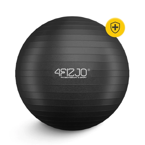 Piłka gimnastyczna dmuchana 85 cm czarna
