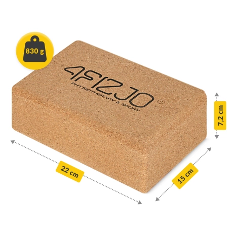 Kostka do jogi korkowa