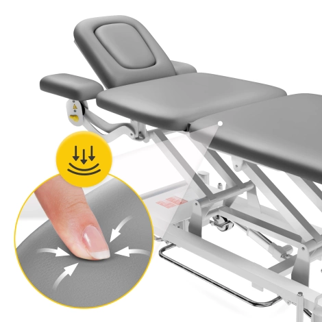 Stół do masażu i rehabilitacji elektryczny ERGO szary