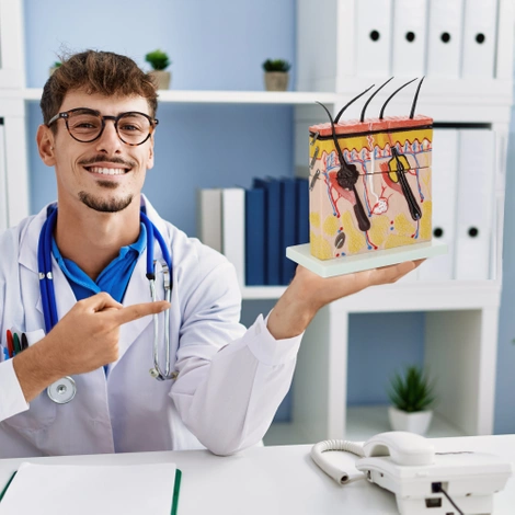 Model anatomiczny skóry człowieka w przekroju