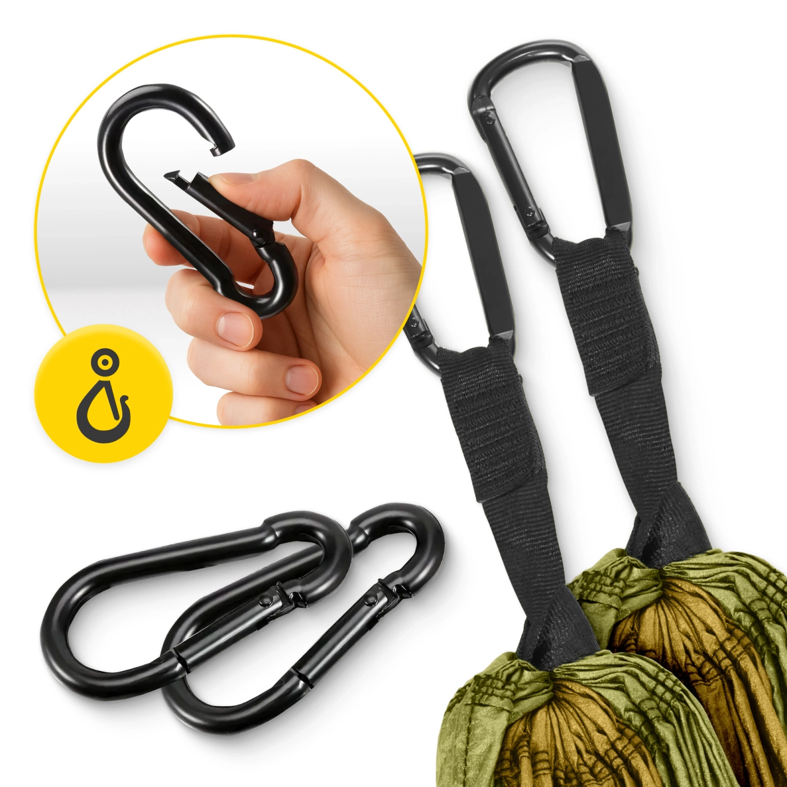 hamak turystyczny jednoosobowy ogrodowy wiązany z moskitierą