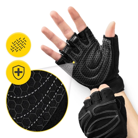 Rękawiczki treningowe z usztywnieniem nadgarstka S