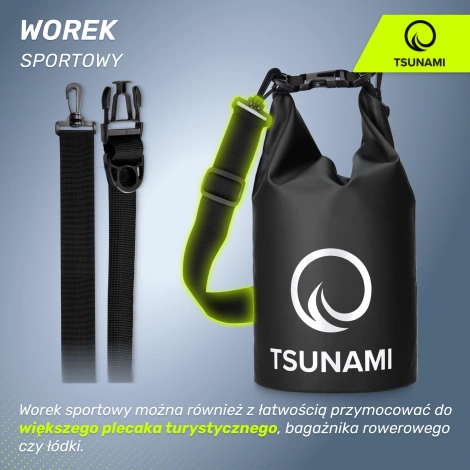 Worek wodoodporny 5 litrów TSUNAMI czarny