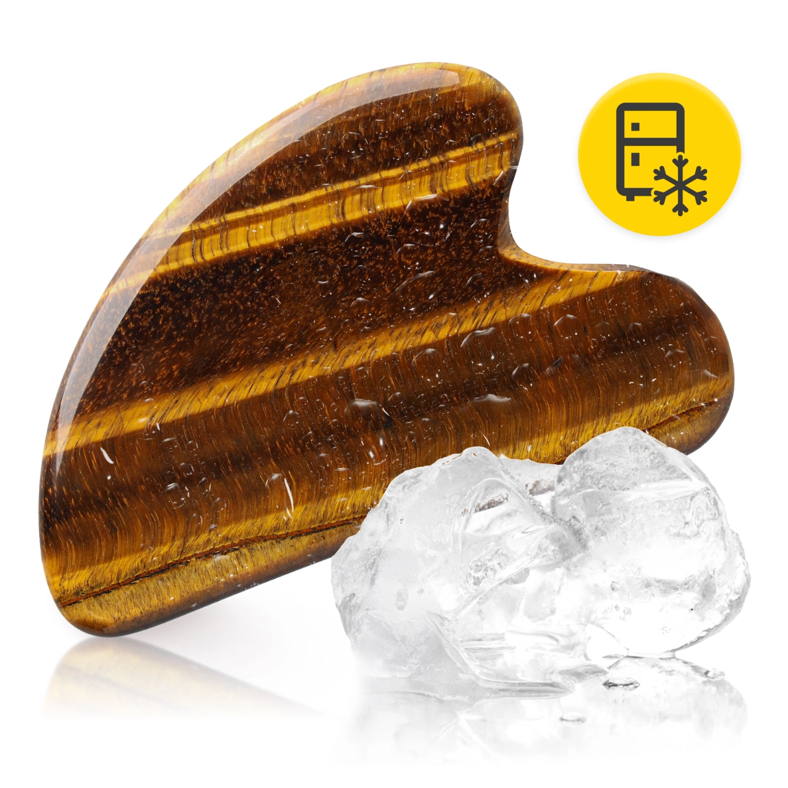 Klasyczny kamień Gua Sha z naturalnego kwarcu Tygrysie Oko 