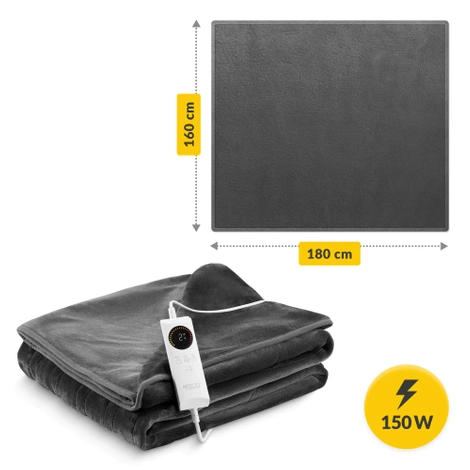Koc elektryczny grzewczy 180 × 160 cm