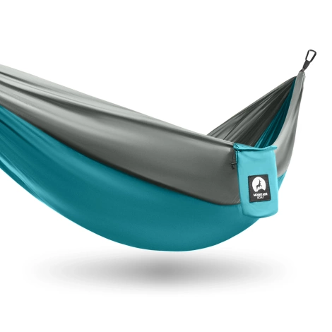 Hamak turystyczny jednoosobowy Mountain Goat szaro-turkusowy