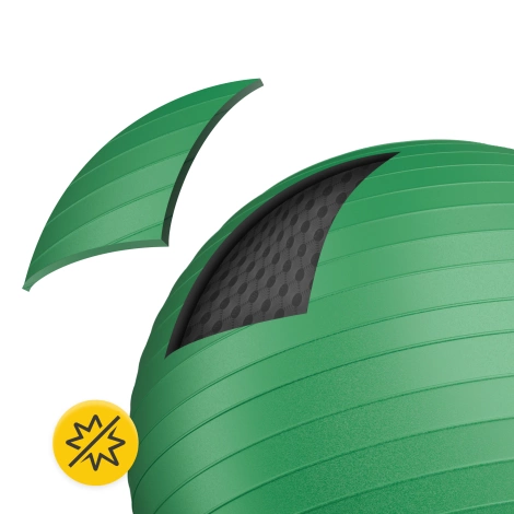 Piłka gimnastyczna dmuchana 65 cm zielona