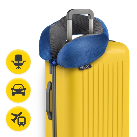 Poduszka podróżna rogal do spania granatowa