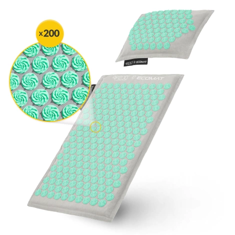 ECO Mata do akupresury z łuskami gryki i kokosem miętowa