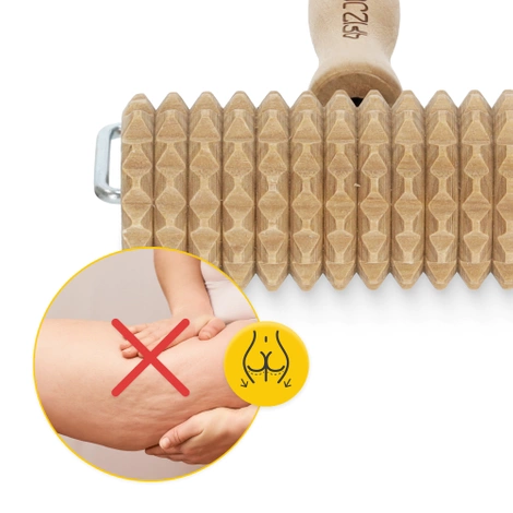 Drewniany roller do masażu ciała duży