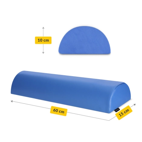 Półwałek kształtka do rehabilitacji i masażu niebieska