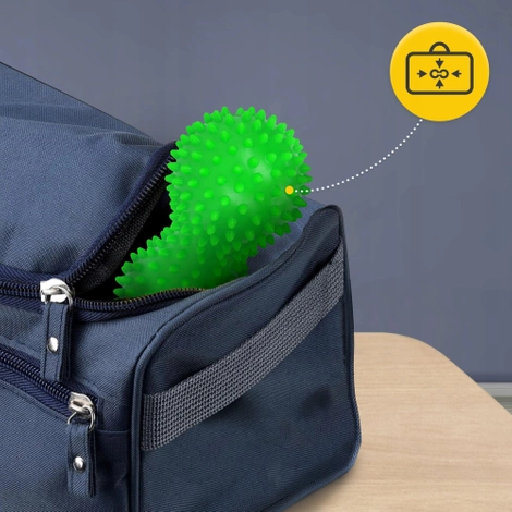 Podwójna piłka sensoryczna do masażu zielona