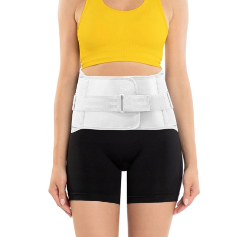 Pas ortopedyczny na kręgosłup lędźwiowy M jasnoszary