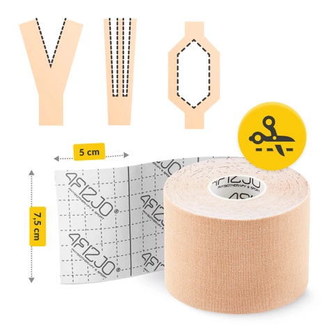 Taśma do kinesiotapingu 7,5 cm x 5 m