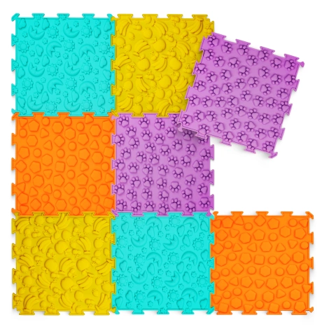 Ortopedyczna mata sensoryczna puzzle dla dzieci 8 szt.