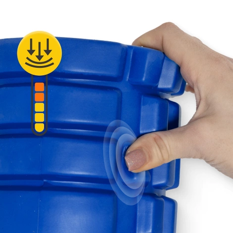 Wałek do masażu z wypustkami EVA 33 cm niebieski