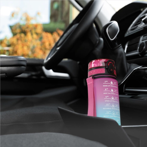 Butelka motywacyjna na wodę 0,5 L różowa