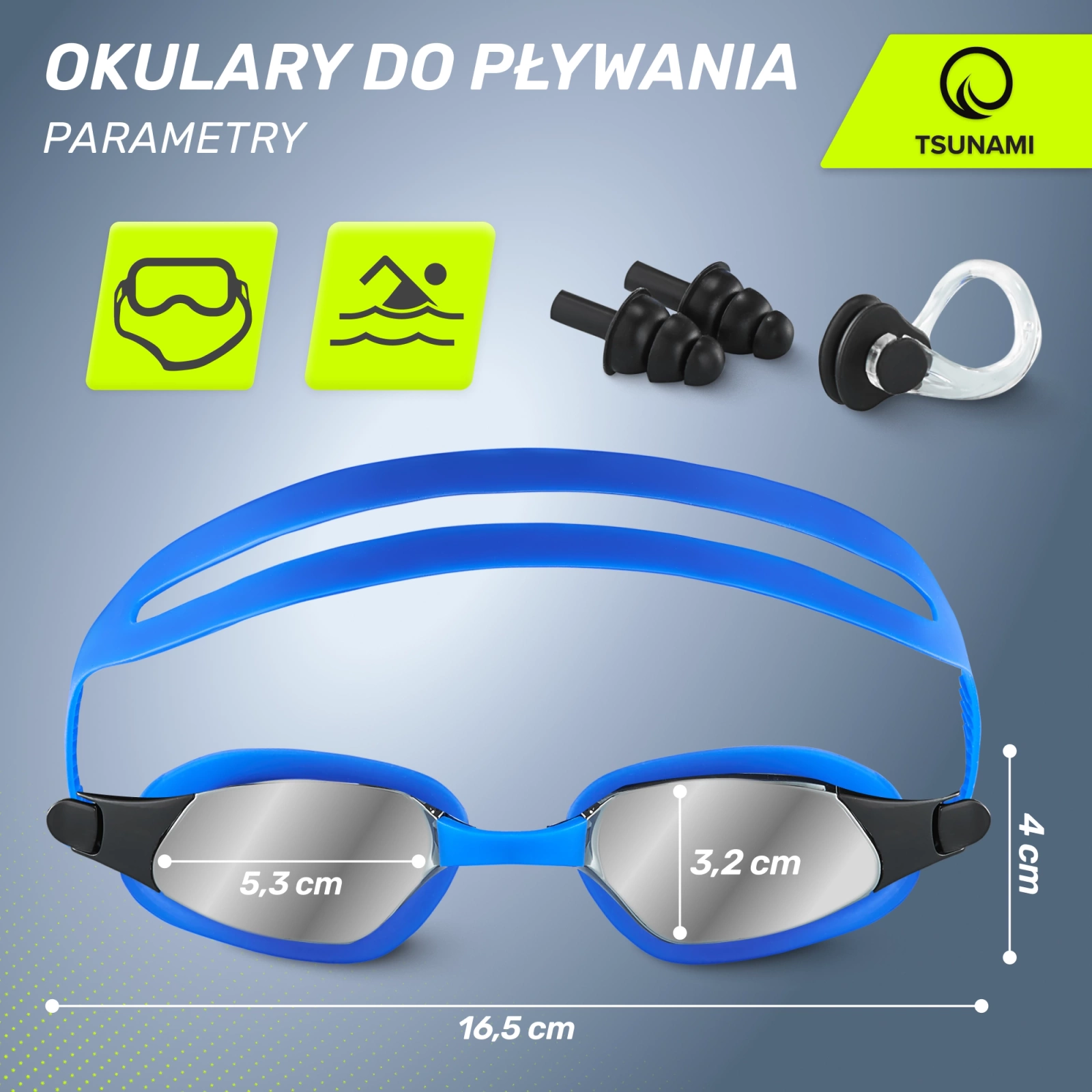 OKULARKI PŁYWACKIE DO PŁYWANIA NA BASEN SPORTOWE OKULARY 