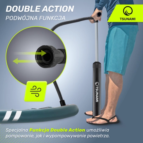 Pompka ręczna wysokociśnieniowa do deski SUP TSUNAMI