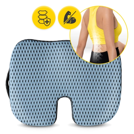 Poduszka ortopedyczna do siedzenia niebieska