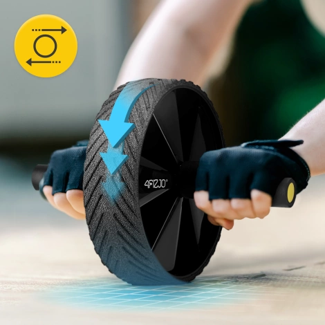 Kółko do ćwiczeń mięśni brzucha AB WHEEL PRO żółte