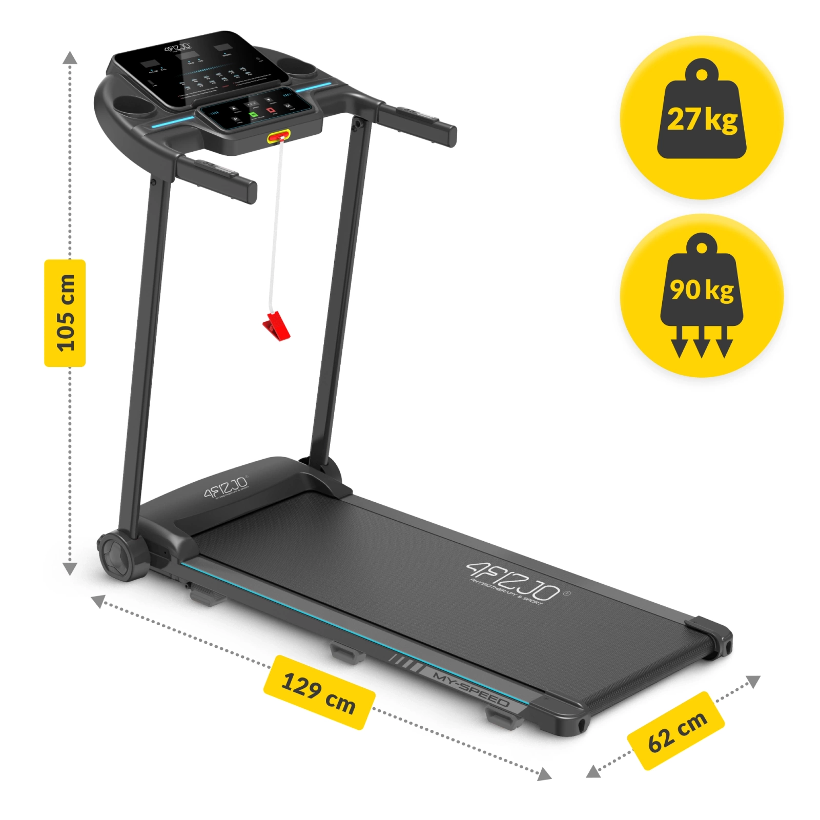 Elektryczna bieżnia domowa składana MY-SPEED