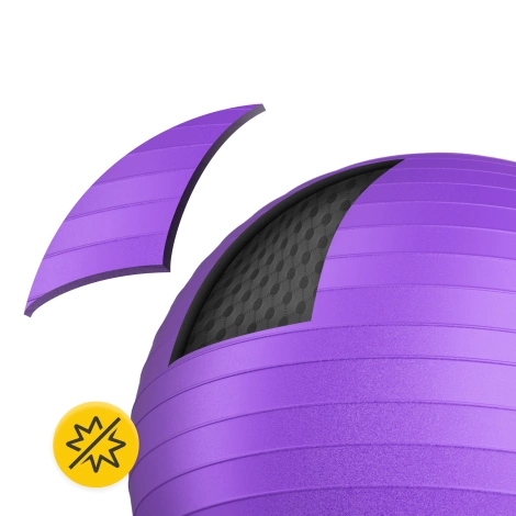 Piłka gimnastyczna dmuchana 55 cm fioletowa