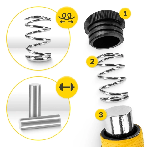 Skakanka bokserska z obciążeniem 3 m żółta