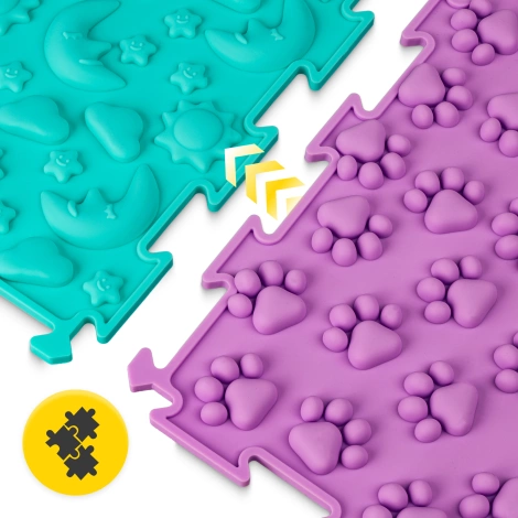 Ortopedyczna mata sensoryczna puzzle dla dzieci 4 szt.