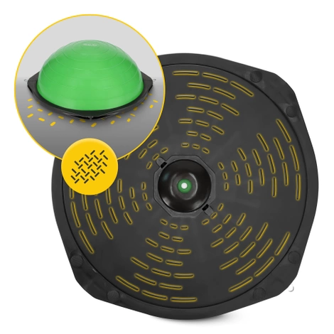 Półpiłka do balansowania równoważna z linkami zielona