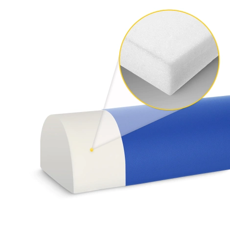 Półwałek rehabilitacyjny do masażu niebieski