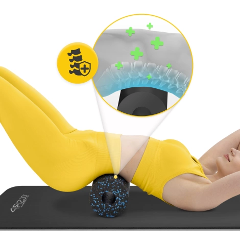 Wałek i piłki do rollowania i masażu EPP zestaw 6 szt. niebieski