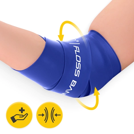 Taśma rehabilitacyjna do ćwiczeń FLOSS BAND 1 mm niebieska