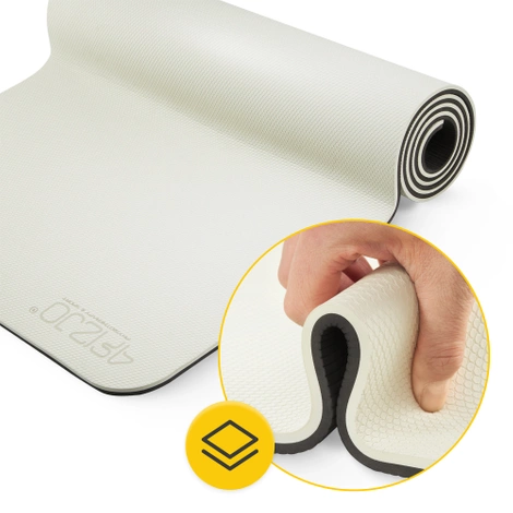 Mata do ćwiczeń i jogi antypoślizgowa TPE 0,6 cm szara