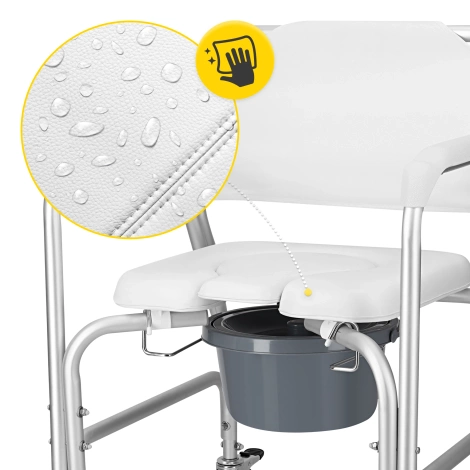 Wózek toaletowy sanitarny dla niepełnosprawnych i seniorów