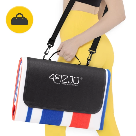 Koc piknikowy plażowy z izolacją 200 x 200 cm paski