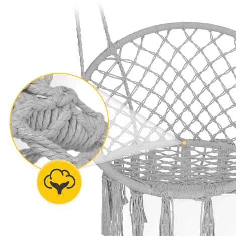 Huśtawka ogrodowa BOHO szara