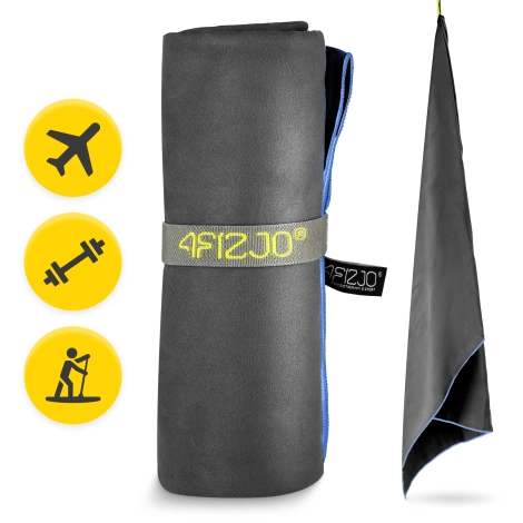 Ręcznik szybkoschnący z mikrofibry 180 x 100 cm szary