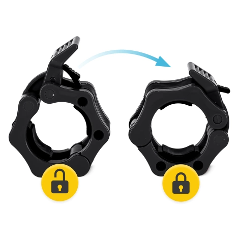 Zaciski na gryf olimpijski szczękowe 50 mm czarne