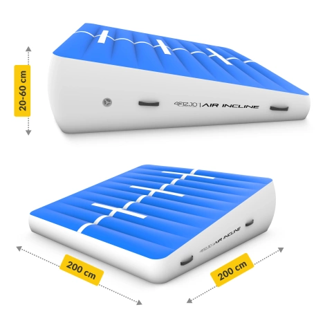 Skos akrobatyczny AIR INCLINE 2 x 2 x 0,6 m + pompa