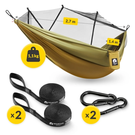 Hamak turystyczny jednoosobowy z moskitierą Mountain Goat