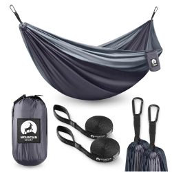Hamak turystyczny dwuosobowy Mountain Goat szaro-grafitowy