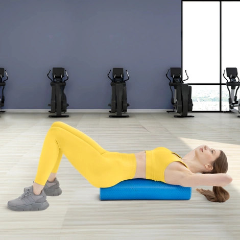 Wałek do masażu z wypustkami CARE+ 90 cm niebieski